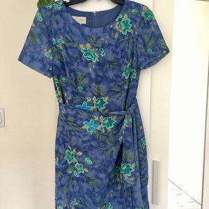 Casual Corner Floral Waist Wrap Dress